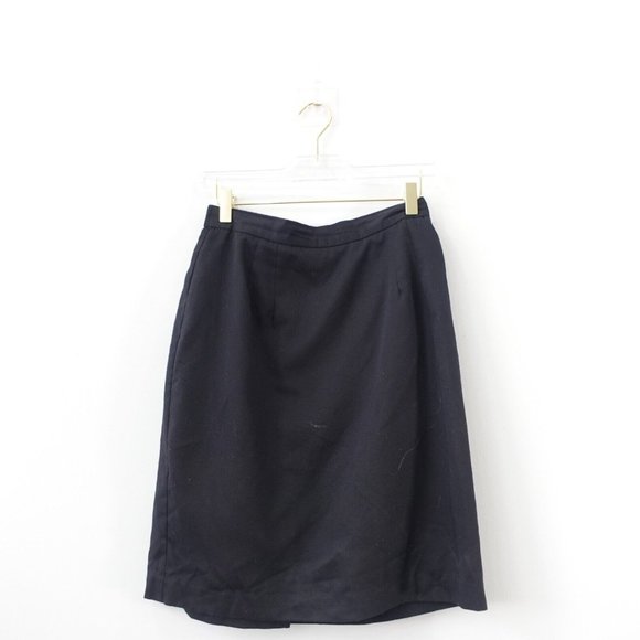 Liz Baker Skirt Womens Size 12 Black A Line Casual Work Petite Essentials USA - Picture 1 of 8